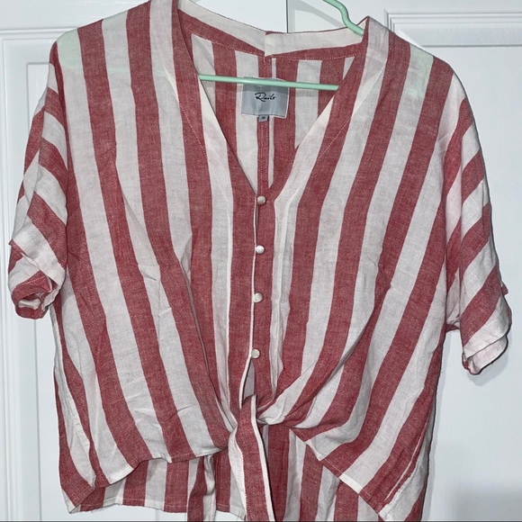 THEA - CARMINE STRIPE Rails Blouse - Picture 2 of 4